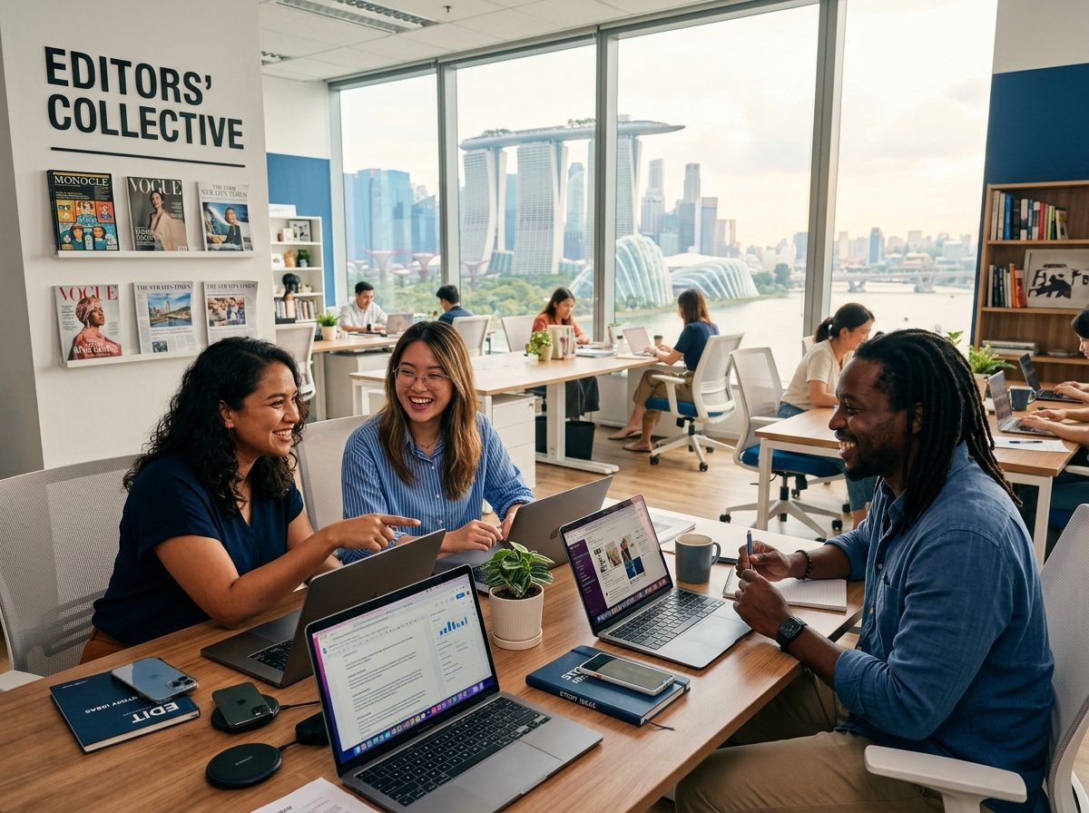 The sm-topup editorial team at work